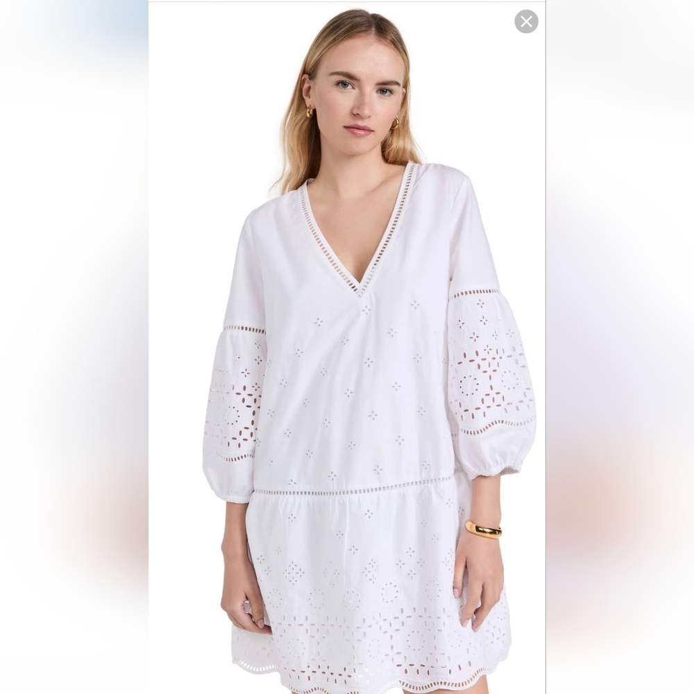 Club Monaco White eyelet dress